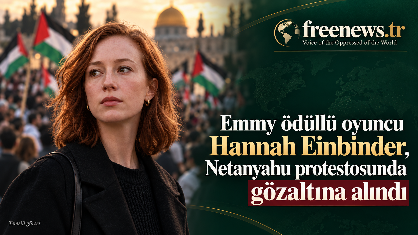 Emmy ödüllü oyuncu, Netanyahu protestosunda gözaltına alındı