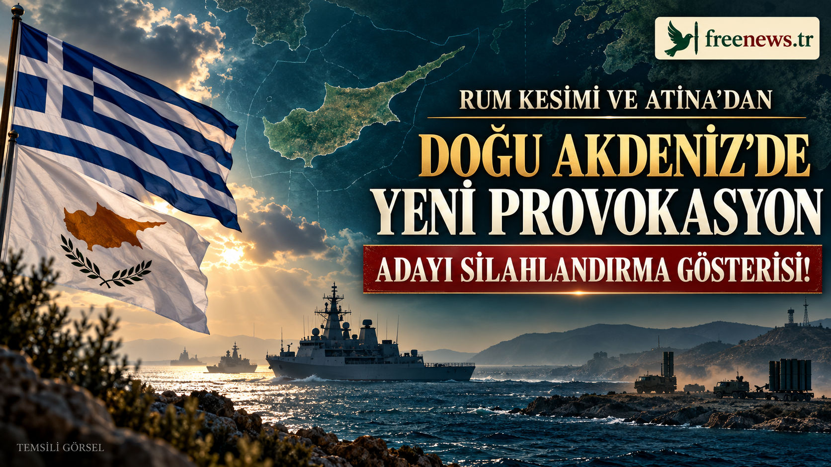 Rum Kesimi ve Atina’dan Doğu Akdeniz’de Yeni Provokasyon: Adayı Silahlandırma Gösterisi!