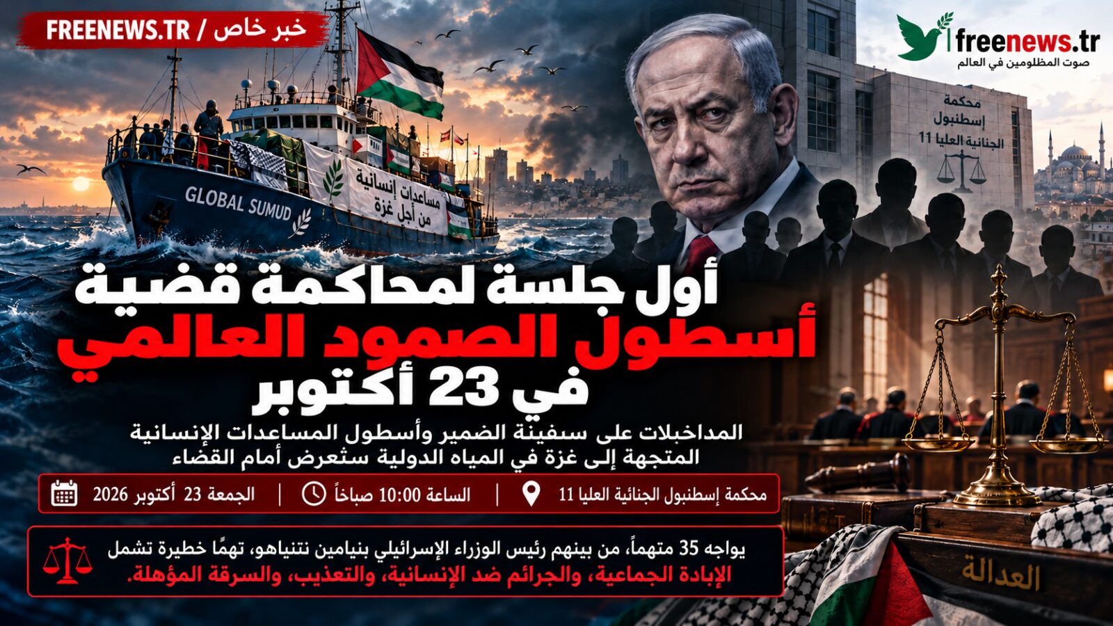 محاكمة نتنياهو بن غفير و33 مسؤولاً إسرائيلياً رفيع المستوى غيابياً